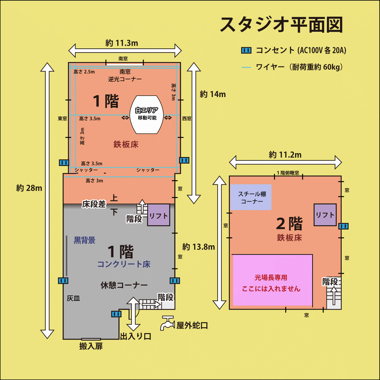 スタジオ平面図